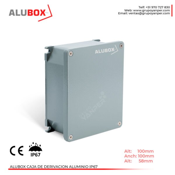 Caja de derivación de aluminio IP67 para instalaciones eléctricas exteriores