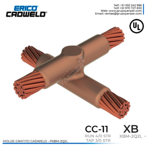 CADWELD Molde Empalme tipo XB (4/0 – 3/0) XBM-2Q2L