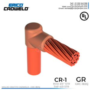 CADWELD Molde Empalme Tipo GR (3/4" – 4/0) GRC-182Q