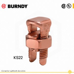 Conector Split Bolt BURNDY KS22 de cobre para uniones eléctricas confiables