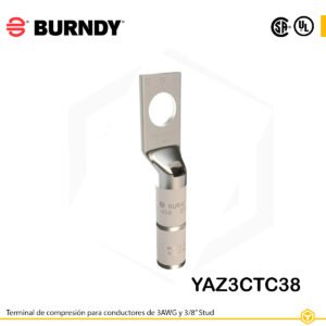 BURNDY TERMINAL DE COMPRESIÓN 3AWG 3/8" STUD YAZ3CTC38