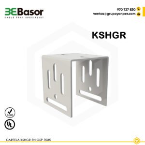 Cartela KSHGR referencia 217282 para soporte tipo cabeza (head plate) para perfil PSHGR, peso 0,61 kg/m.