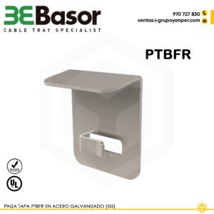 Pinza tapa PTBFR GS Ref. 210253, accesorio en acero galvanizado (GS) para fijar tapas sobre bandejas rejilla de forma firme y segura.
