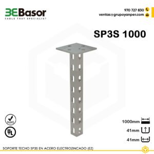 Alt text: Soporte techo SP3S 1000 EZ Ref. 218662, perfil 41×41 mm en acero electrozincado, longitud 1050 mm.