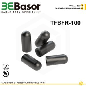 Tapón TFBFR-100 PVC Ref. 217846, accesorio final en PVC ideal para cerrar el extremo de tapas TBFR/BF2R, peso ultraligero 0,0005 kg/m.