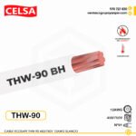 Cable CELSA Ecosafe THW-90 12AWG blanco 450/750V, cobre electrolítico con recubrimiento ecológico.