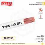 Cable CELSA Ecosafe THW-90 6mm² blanco 450/750V, cobre electrolítico con recubrimiento ecológico.