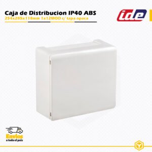 Caja de distribución IDE GPS12PO IP40 de 1×12 módulos fabricada en ABS con tapa opaca.