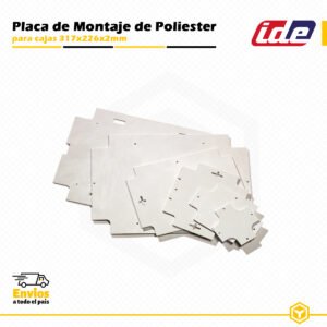 Placa de montaje IDE de poliéster reforzado con fibra 317×226 mm, compatible con cajas estancas serie LIGHT Ref. 322.