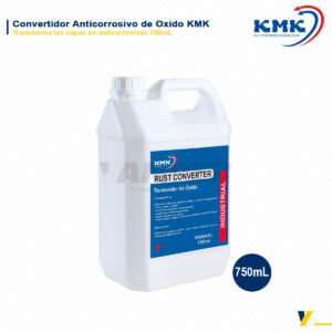 Convertidor anticorrosivo de óxido KMK Rust Converter 750 mL para tratamiento industrial de superficies metálicas.