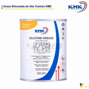 Grasa siliconada KMK Silicone Grease dieléctrica para protección eléctrica y lubricación industrial.