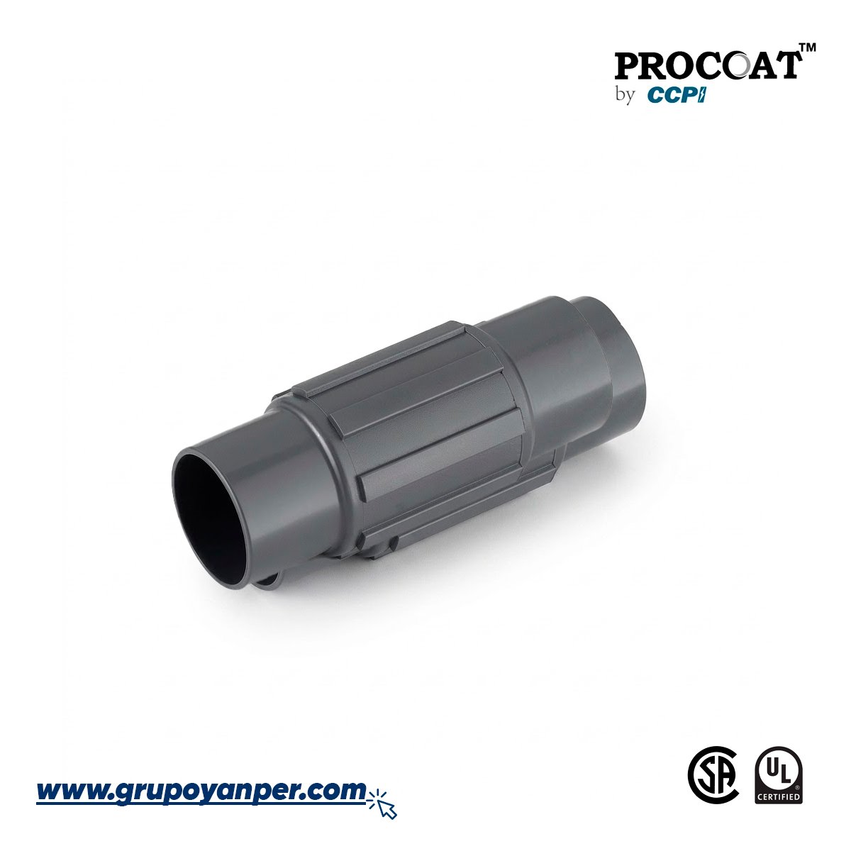procoat-union-conduit-revestido Unión conduit rígido RGS 1/2” Procoat GC15P con revestimiento PVC anticorrosivo para instalaciones eléctricas industriales.