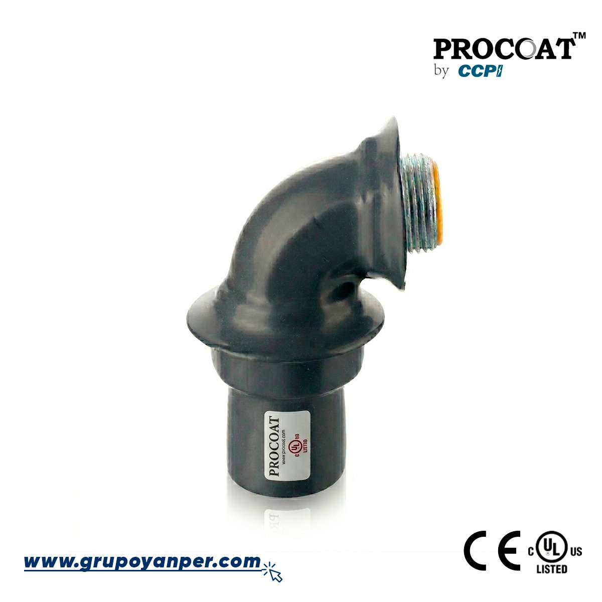 curva-hermetico-revestido-procoat Componente industrial PROCOAT LTC9065P de 2 1/2" con recubrimiento protector avanzado.